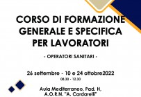 Corso RES - CORSO DI FORMAZIONE GENERALE E SPECIFICA PER LAVORATORI - OPERATORI SANITARI - II Edizione - ISCRIZIONI APERTE -